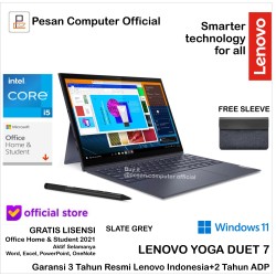 Lenovo Yoga Duet 7i 7MID Intel i5 1135G7 8GB 512 SSD 13" WQHD IPS Touch Win11 & OHS 2021 3 Tahun Garansi Slate Grey