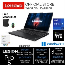 Legion Pro 5 8MID INTEL CORE I9 13900HX 16GB 1TB SSD RTX 4060 8GB 16 INCH WQXGA IPS 500Nits SRGB 100 Persen Win 11 & OHS 2021