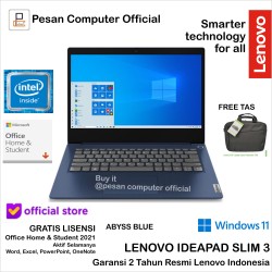 Lenovo IdeaPad Slim 3 49ID INTEL N4020 RAM 4GB 256GB SSD 14 FHD TN Integrated Intel UHD Graphics Windows 10 & Office HS 2019